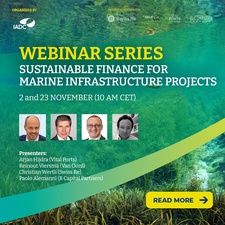 LINK TO THE FREE WEBINARS ON SUSTAINABLE FINANCE FOR MARINE INFRASTRUCTURE PROJECTS WITH PAOLO ALEMANNI